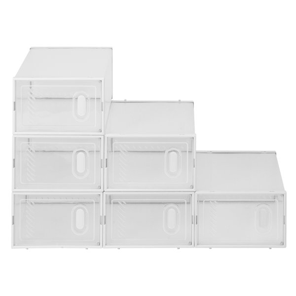 Rebrilliant 6 Pair Stackable Shoe Storage Box Wayfair